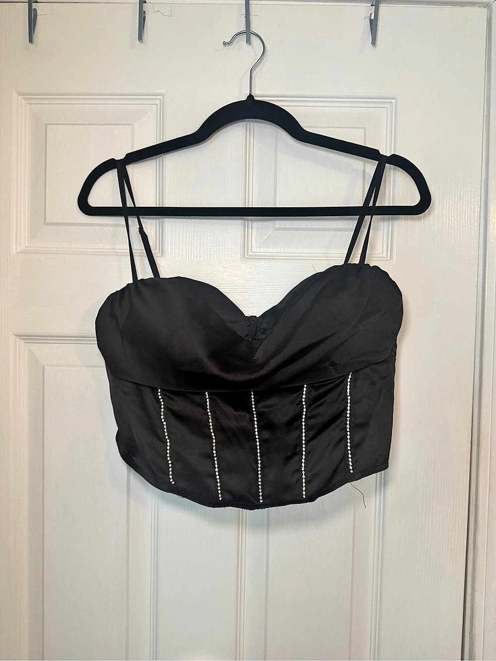 Black Corset Crop Top Like New
